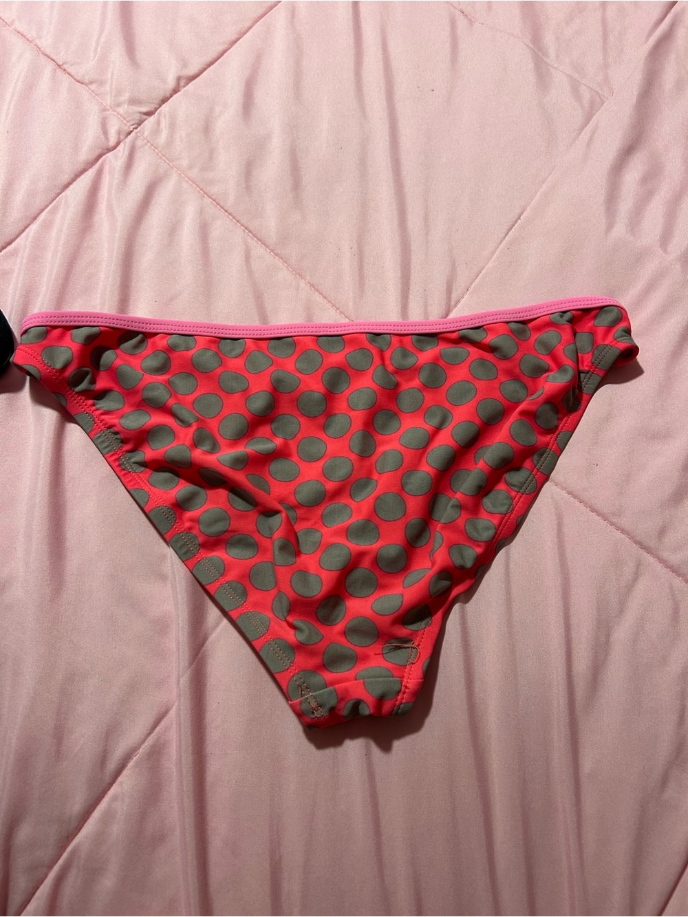Women’s Pink Polka Dot Bikini Bottom size large - Picture 2 of 3